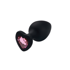 Plug anal de coração em silicone