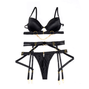 Conjunto lingerie boss cinta liga