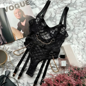 Body lingerie sedução em corrente