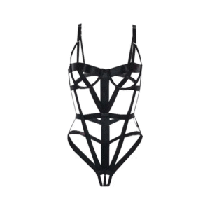 Body lingerie com faixas fio dental